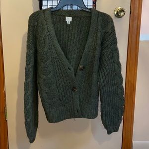 Olive Green Cardigan